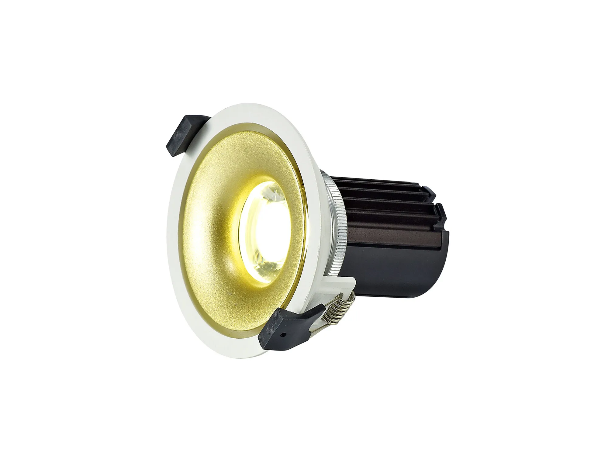 DM201034  Bolor 10 Tridonic Powered 10W 4000K 810lm 36° CRI>90 LED Engine White/Gold Fixed Recessed Spotlight, IP20